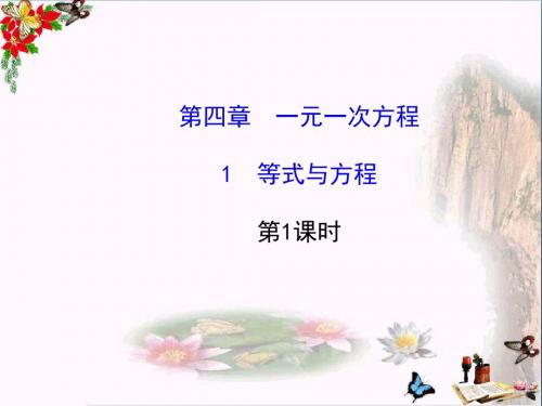 六年级数学上册4.1等式与方程(第1课时) 精品优选PPT课件鲁教版五四制