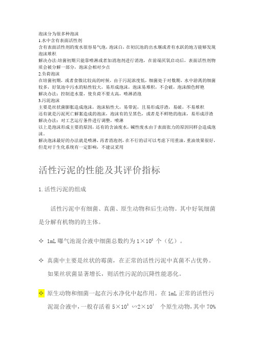 生化池泡沫问题讲解