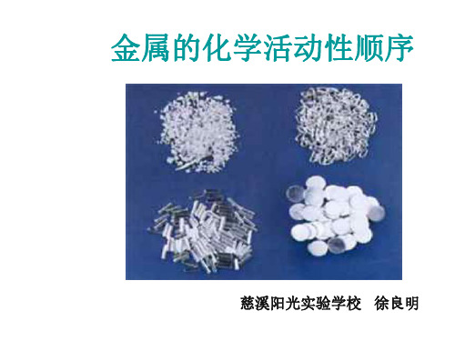 九年级科学金属活动顺序