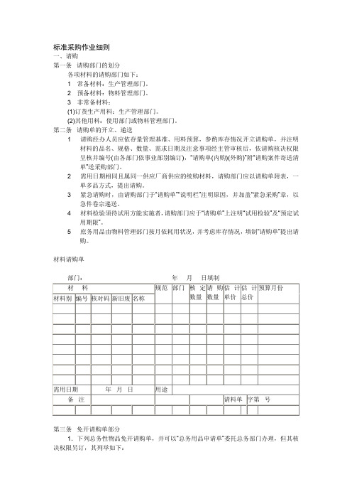 标准采购作业细则