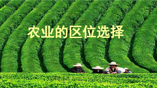 (完整)农业的区位选择精品PPT资料精品PPT资料