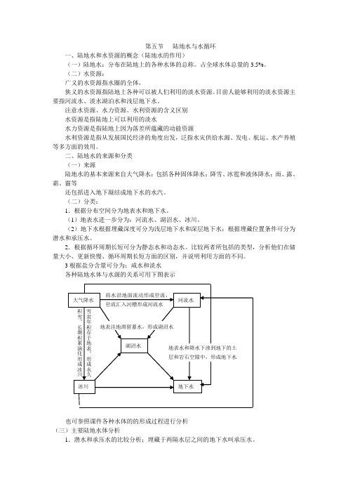 陆地水与水循环教案 