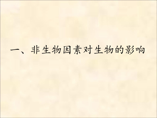 《一、非生物因素对生物的影响》课件