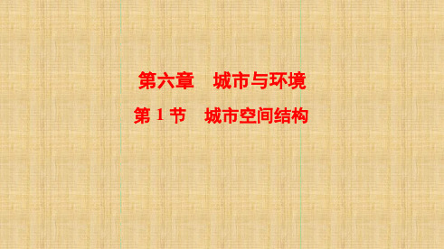 通用版高考地理一轮复习第6章城市与环境第1节城市空间结构名师课件湘教版