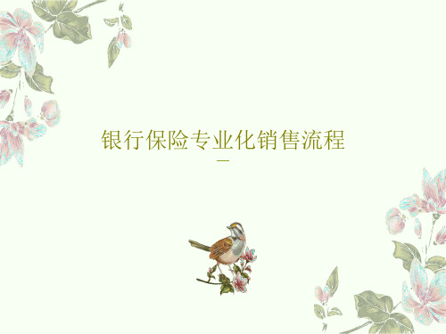 银行保险专业化销售流程共77页文档