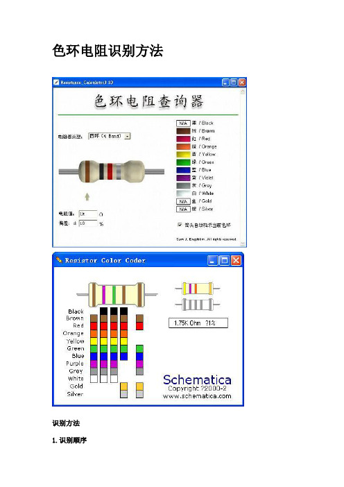 色环电阻识别方法