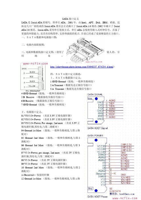 SATA接口定义