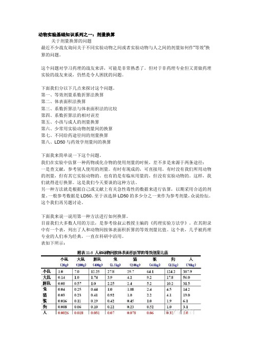 剂量换算