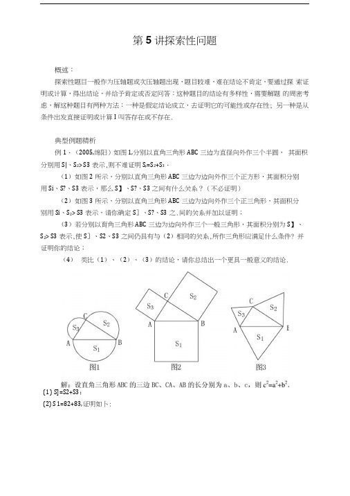 专题五 探索性问题含答案精荐.docx
