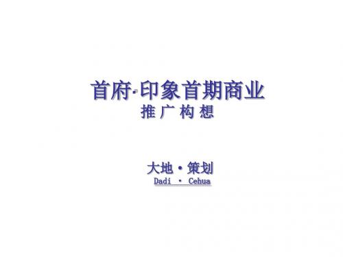 首府·印象首期商业推广构想