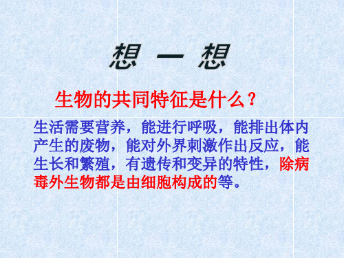 人教版七年级上册2.1.1《练习使用显微镜》课件