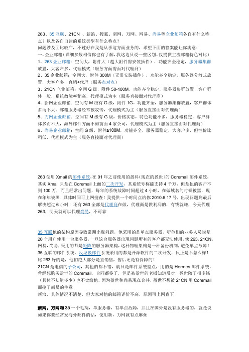 邮箱竞争对手分析-百度参考