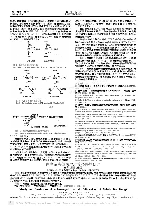【白腐菌】白腐菌液体深层培养条件的研究