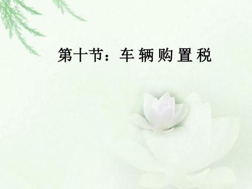 车辆购置税(PPT31张)