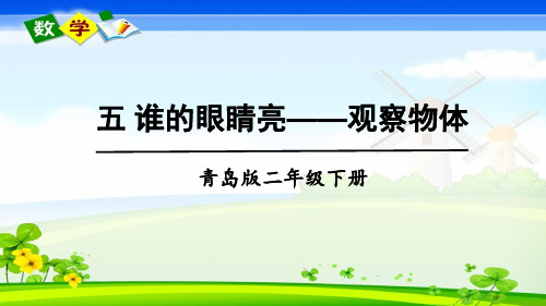青岛版数学二年级下册《五 谁的眼睛亮——观察物体 信息窗 观察物体》教学课件