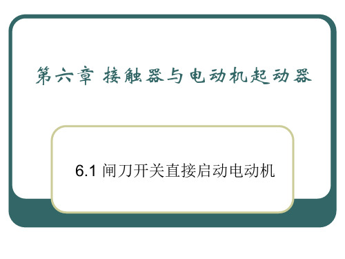 第六章 接触器与电动机启动器