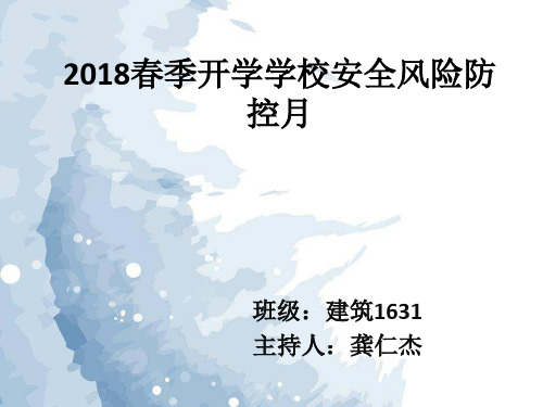 2018春季开学学校安全风险防控