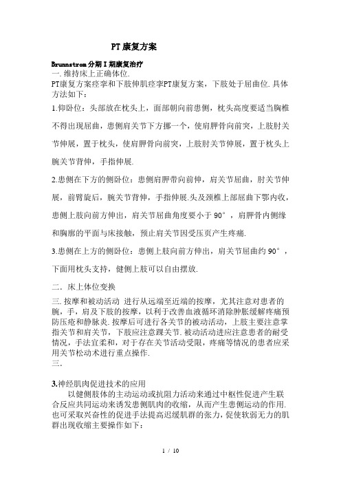最新PT康复方案