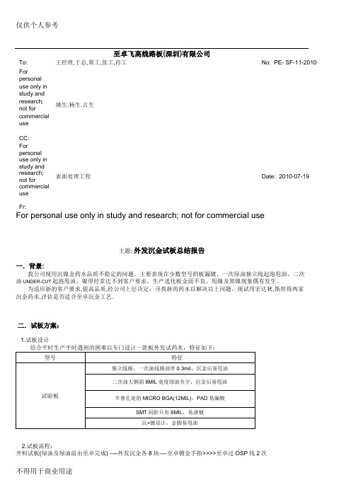沉金试板总结报告.