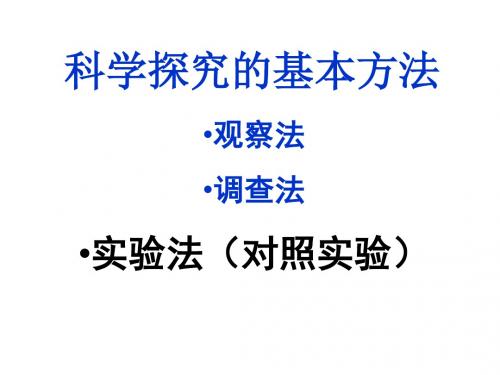 人教版生物七年级上册第一单元第一章第二节光对鼠妇生活的影响