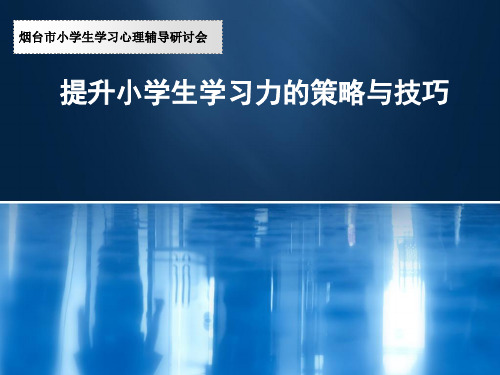 提升小学生学习力的策略与技巧ppt课件
