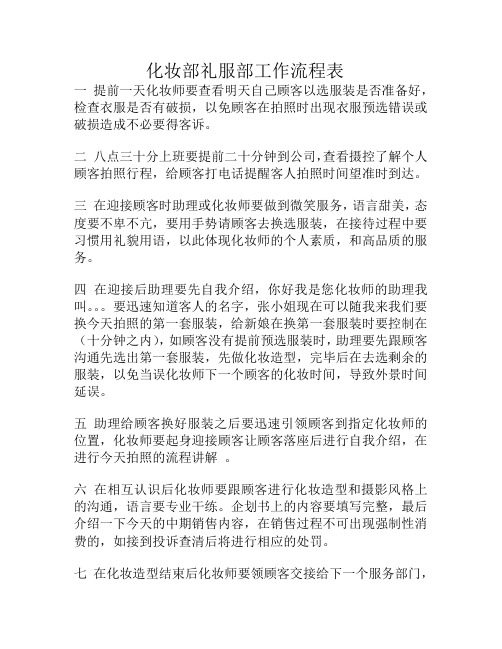 影楼化妆部