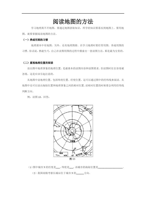 阅读地图的方法