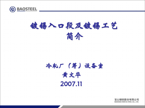 镀锡入口段及镀锡工艺简介