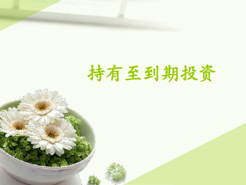 投资管理-持有至到期投资概述培训课件(PPT37页)