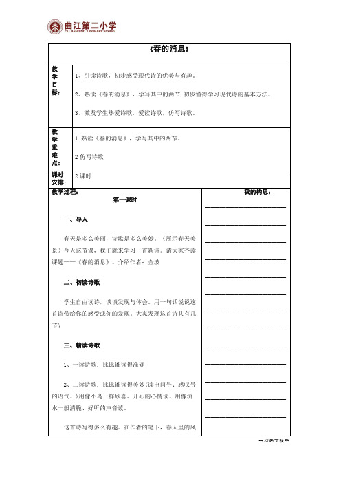 5.儿童诗《春的消息》
