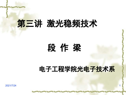 第三讲-激光稳频技术PPT课件