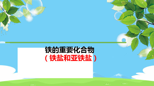 沪科版化学高二上册-8.1.3 铁的重要化合物 课件  优秀课件PPT