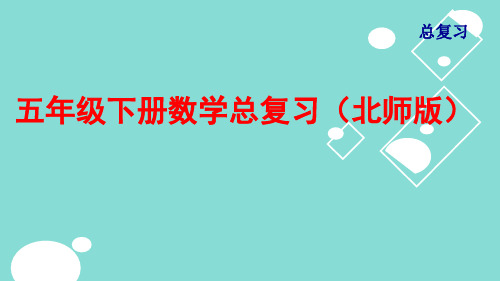 最新北师版数学五年级下期总复习