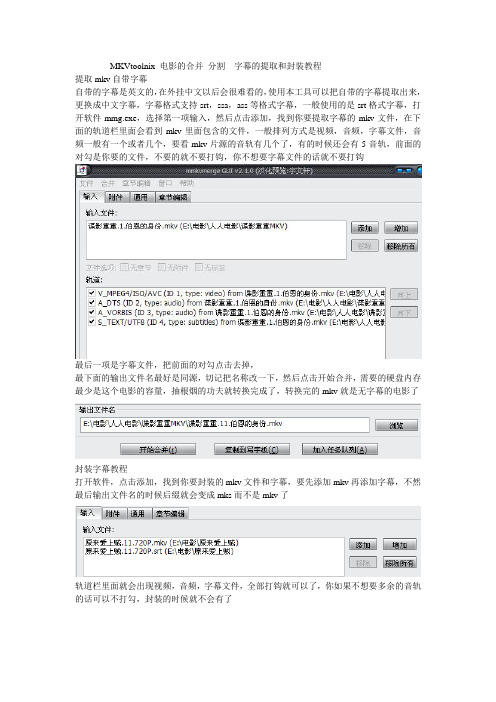mkv封装教程