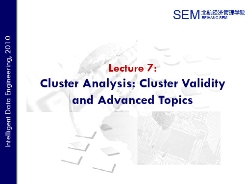 数据挖掘讲座7 Cluster Analysis： Cluster Validity and Advanced Topics