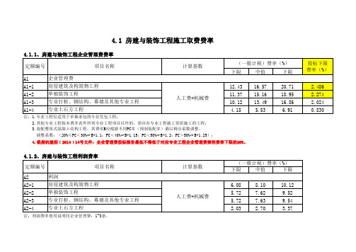 浙江省建设工程施工取费定额(2018版)