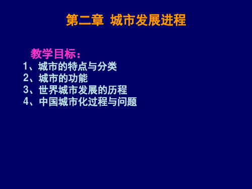 第二章城市发展进程