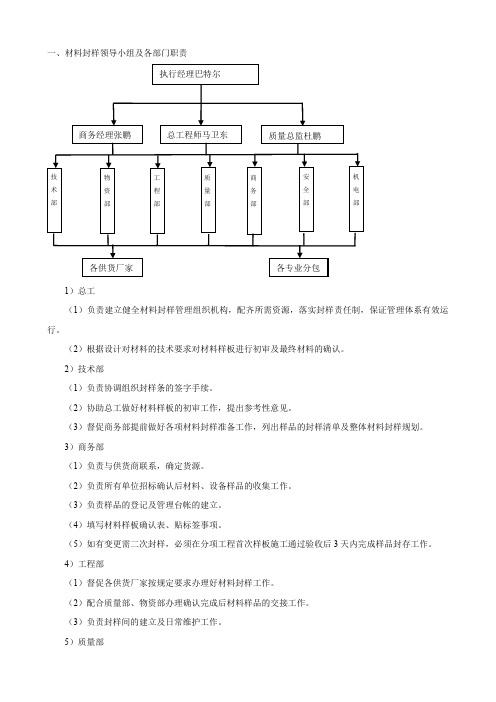 中建一局封样管理制度