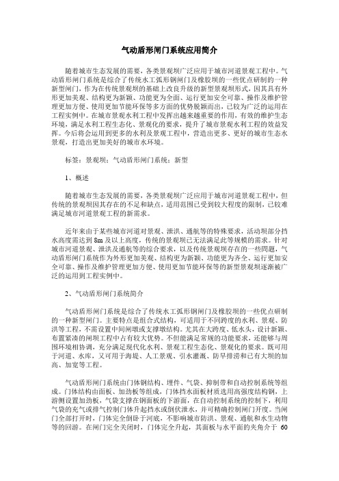 气动盾形闸门系统应用简介