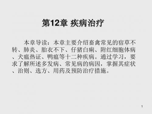 中兽医应用技术第12章 疾病治疗