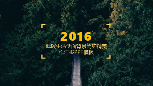 绿色森林背景PPT模板
