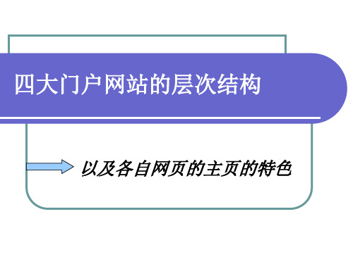 四大门户网站的层次结构
