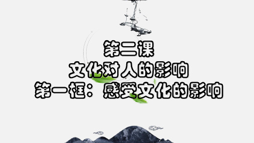 高中政治必修三2.1感受文化影响(共22页)