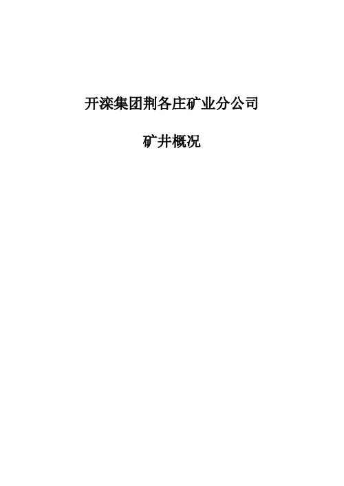 矿井概况(08-10-19)
