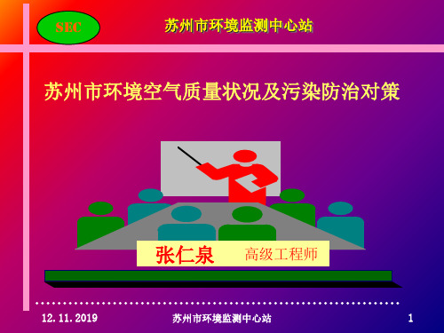 苏州市环境空气质量状况及污染防治对策46页PPT