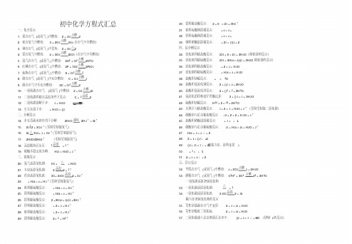 元素及其化合物的转变(化学方程式)