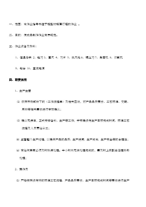 灯箱作业指导书
