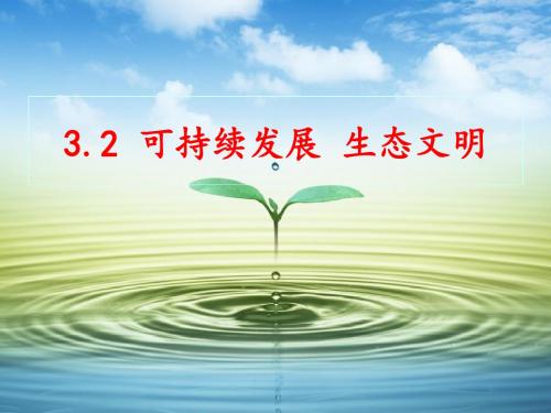 3.2 可持续发展 生态文明