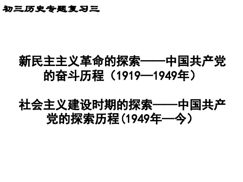 新民主主义革命的探索