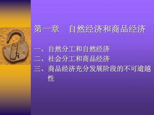 第一章自然经济和商品经济